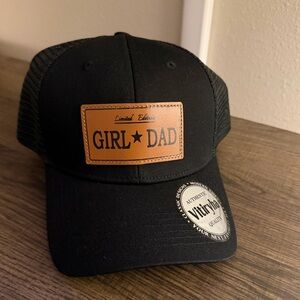 NWT Black 'Girl Dad' Black Snap Back Patch Trucker Hat Mens OS